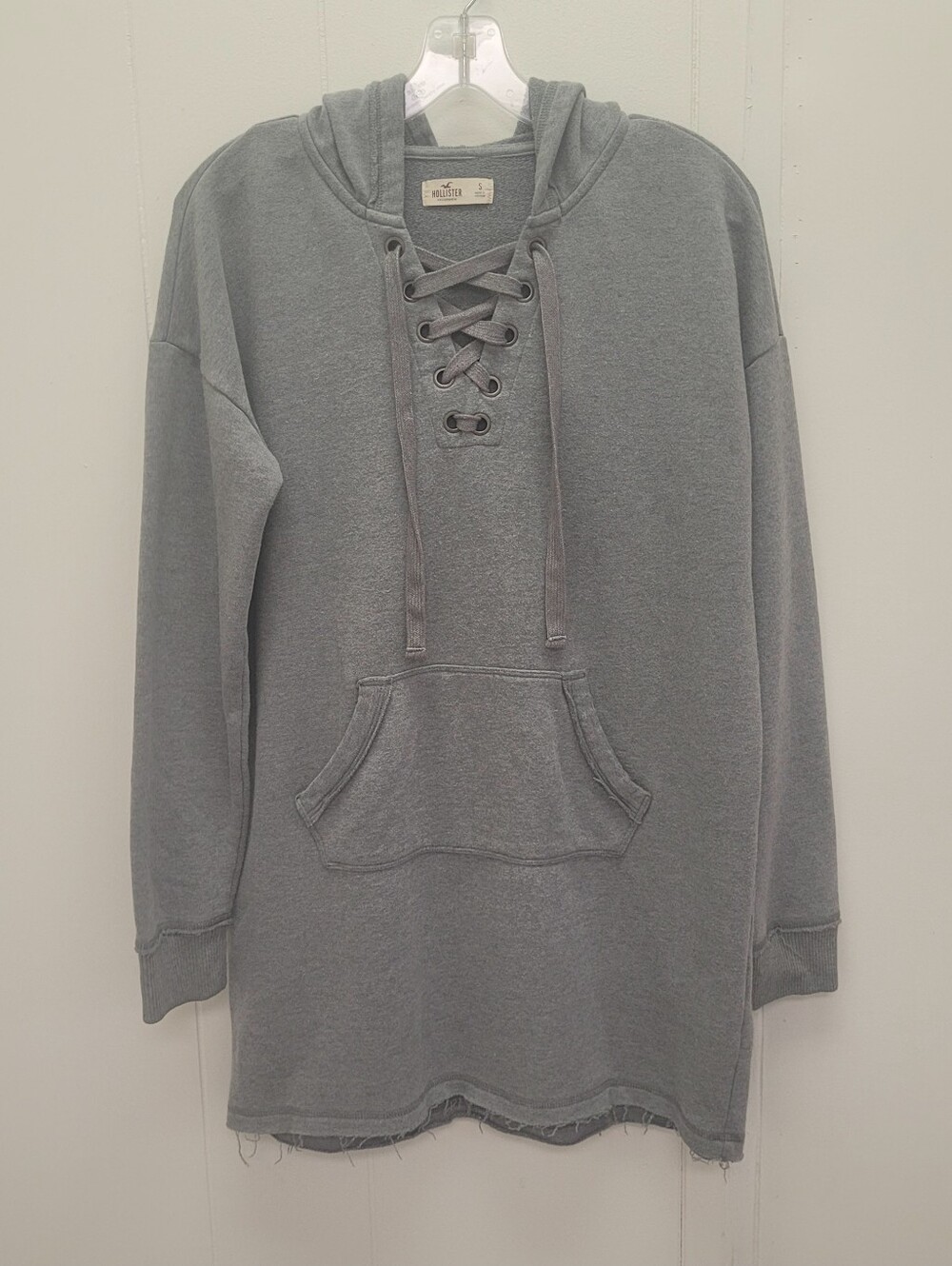 Hollister Lace-Up Pullover Hoodie